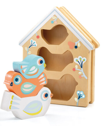 Djeco Ξύλινα σφηνώματα τρισδιάστατα 'Σπιτάκι πουλιών'