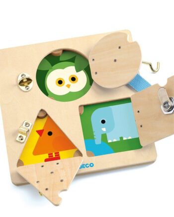 Djeco Eκπαιδευτικό Παιχνίδι 'Μαθαίνω να ανοιγοκλείνω κλειδαριές Ζωάκια'