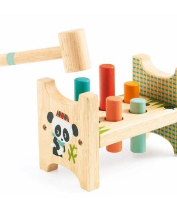 Djeco ξύλινη βάση με σφυράκι για καρφώματα 'Junzo taptap'