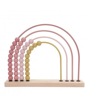 Ξύλινο Αριθμητήριο Ουράνιο Τόξο ροζ Little Dutch
