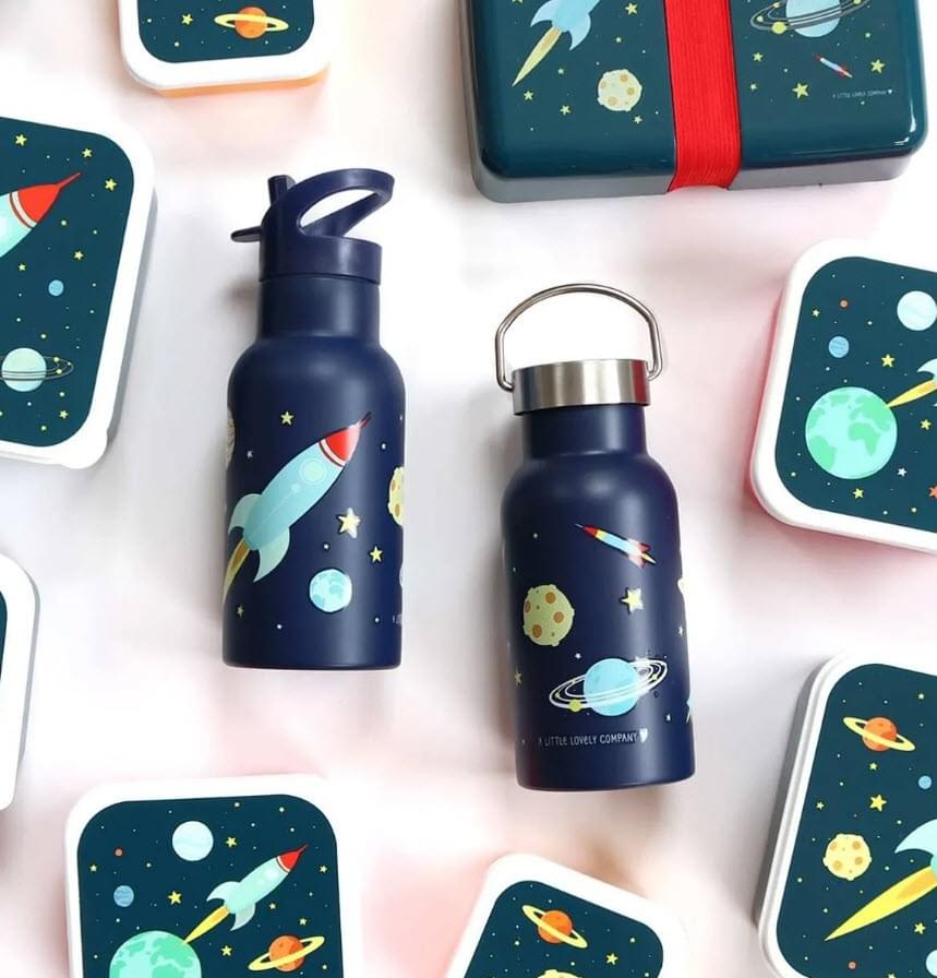 Ανοξείδωτο Παγούρι Θερμός με Καλαμάκι Space  A Little Lovely Company