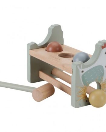 Ξύλινο Παιχνίδι Αντιστοίχισης με Μπάλες και Σφυρί Little Farm Little Dutch