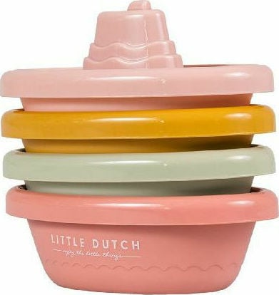 Σετ Παιχνίδι Μπάνιου με 4 Βαρκάκια (ροζ) Little Dutch