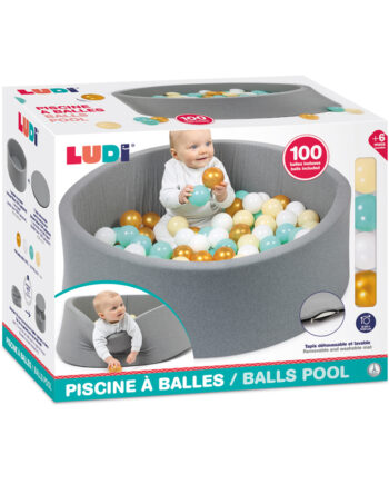 Υφασμάτινη μπαλοπισίνα με 100 μπαλάκια LUDI