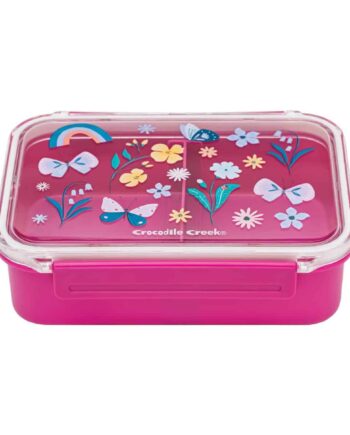 Crocodile Creek Κήπος Πλαστικό Παιδικό Δοχείο Φαγητού Ροζ 17.8 x 13.3 x 5.7εκ.