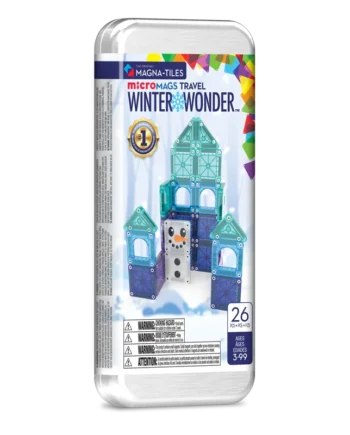 MicroMAGS Winter Wonder Travel 26 Τεμάχια – Μαγνητικά Πλακίδια STEM για Ταξίδι MAGNA-TILES