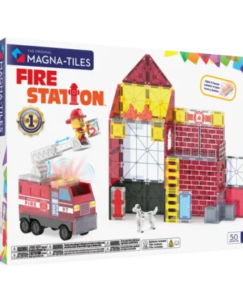 Fire Station 50 Τεμάχια – Μαγνητικά Πλακίδια STEM με Πυροσβεστικό Σταθμό MAGNA-TILES