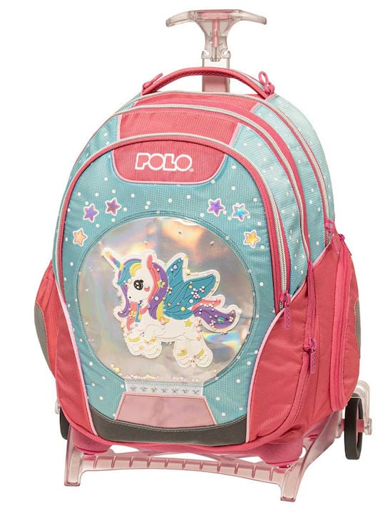 Polo Trolley Reel Σχολική Τσάντα Τρόλεϊ Δημοτικού Snowball Unicorn 25lt 2025
