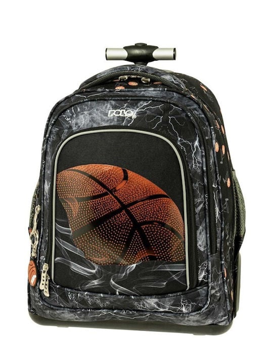 Polo Trolley Mover Σχολική Τσάντα Τρόλεϊ Δημοτικού Basket με Θήκη για Παγούρι 30lt 2025