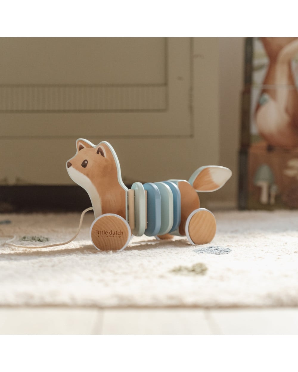Ξύλινη τρεχαλίτσα κινούμενη αλεπού Forest Friends FSC LITTLE DUTCH.