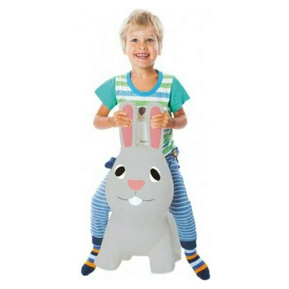 Φουσκωτό Ζωάκι Jumpy Λαγουδάκι ΓΚΡΙ 58x60x20cm Gerardo’s Toys
