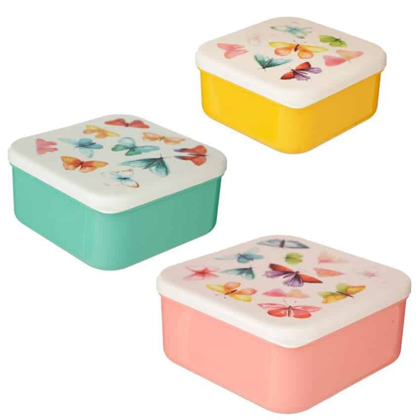 Σετ φαγητοδοχεία 3τμχ Puckator M/L/XL Butterfly