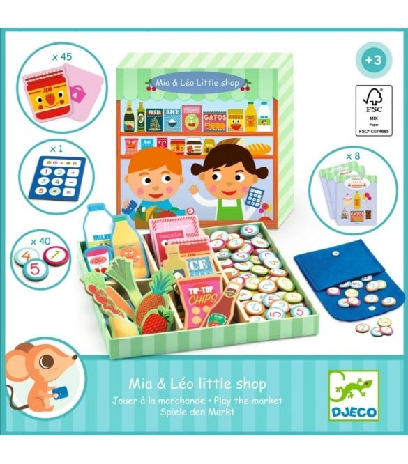 ΠΑΙΧΝΙΔΙ ΡΟΛΩΝ ΜΙΝΙ ΜΑΡΚΕΤ - MIA AND LEO LITTLE SHOP DJECO