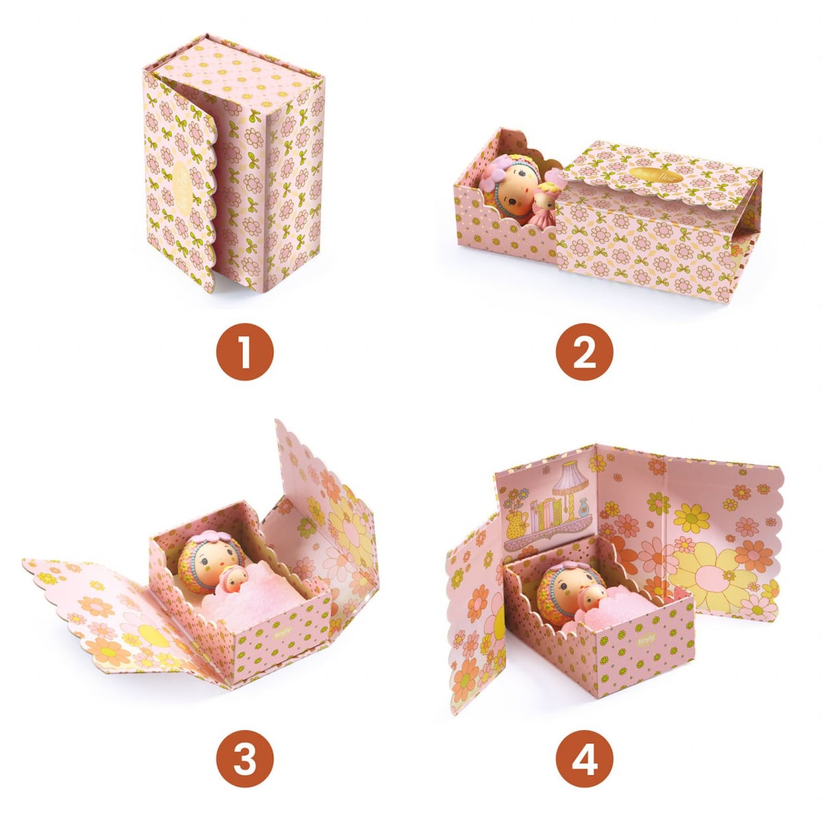 Djeco Φιγούρα Tinyly Rose Με Κουτάκι υπνοδωμάτιο