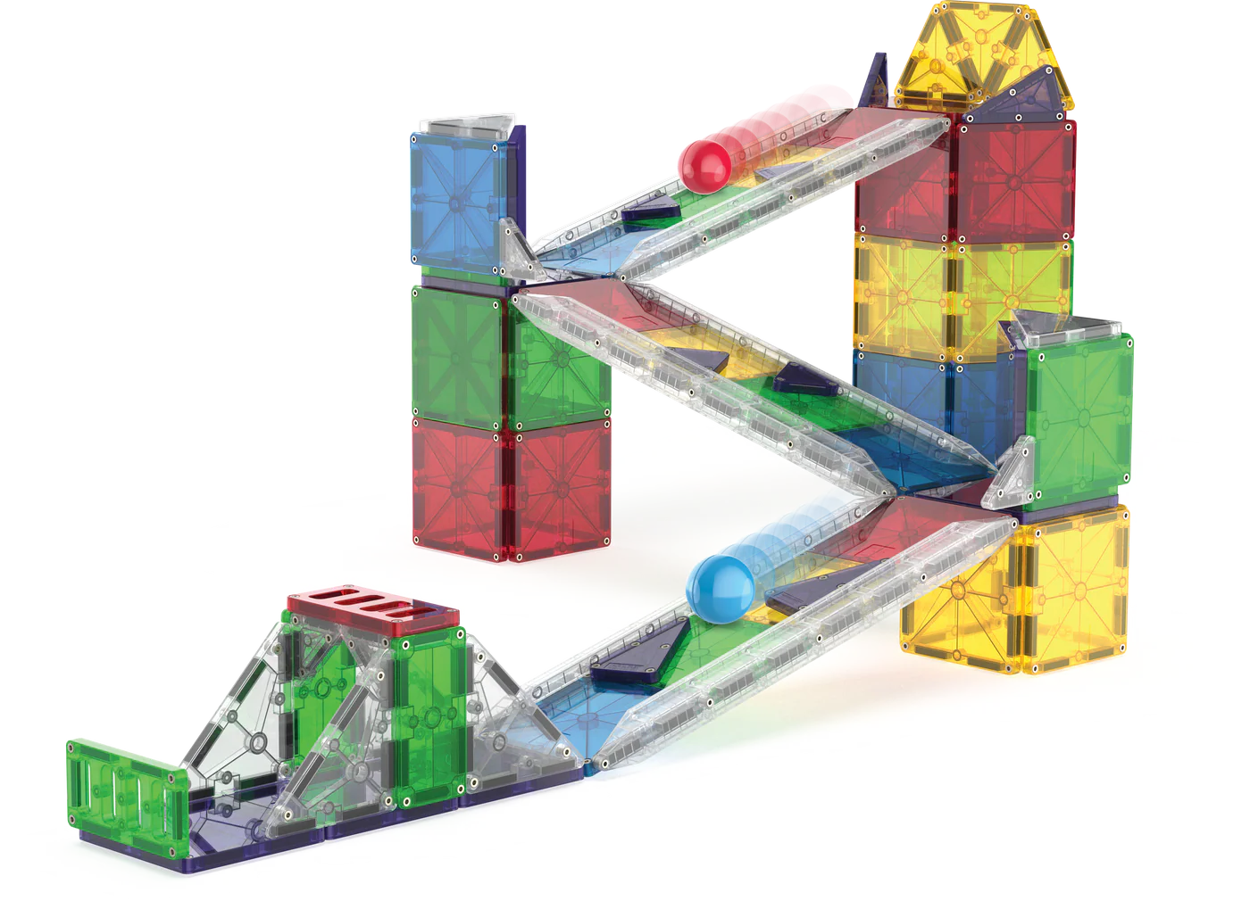 Μαγνητικά Πλακίδια Rail Racers Deluxe 90 Κομμάτια Magna-Tiles