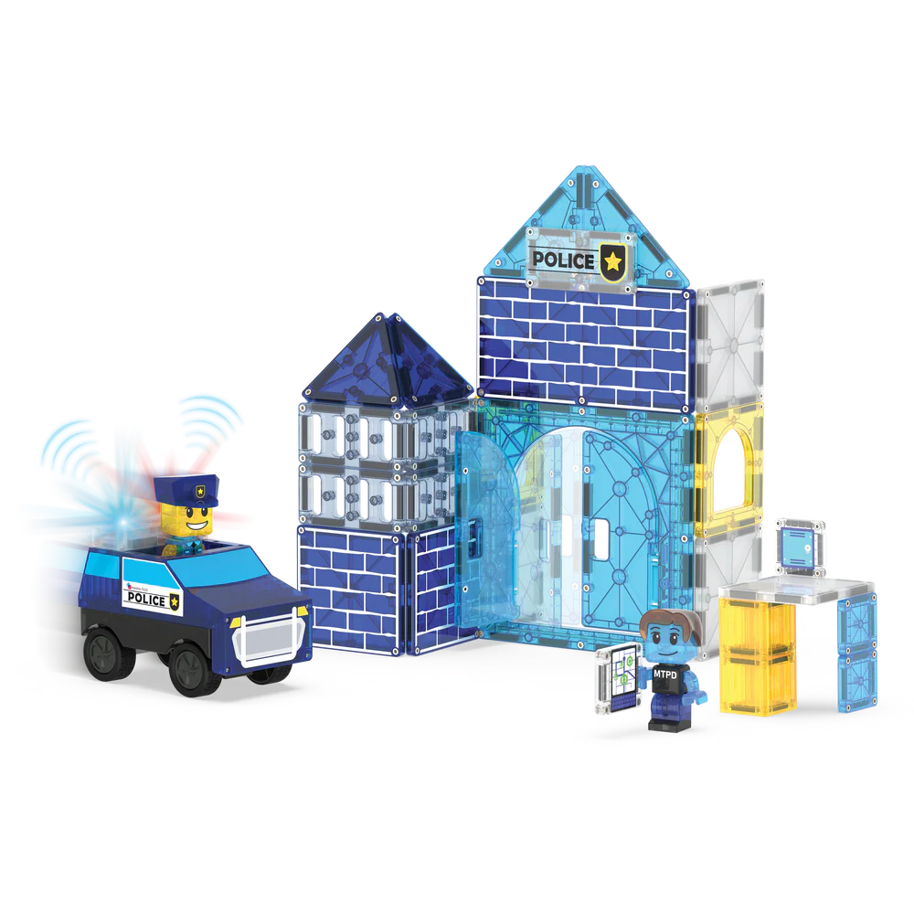Μαγνητικά Πλακίδια Police Station 35 Κομμάτια Magna-Tiles