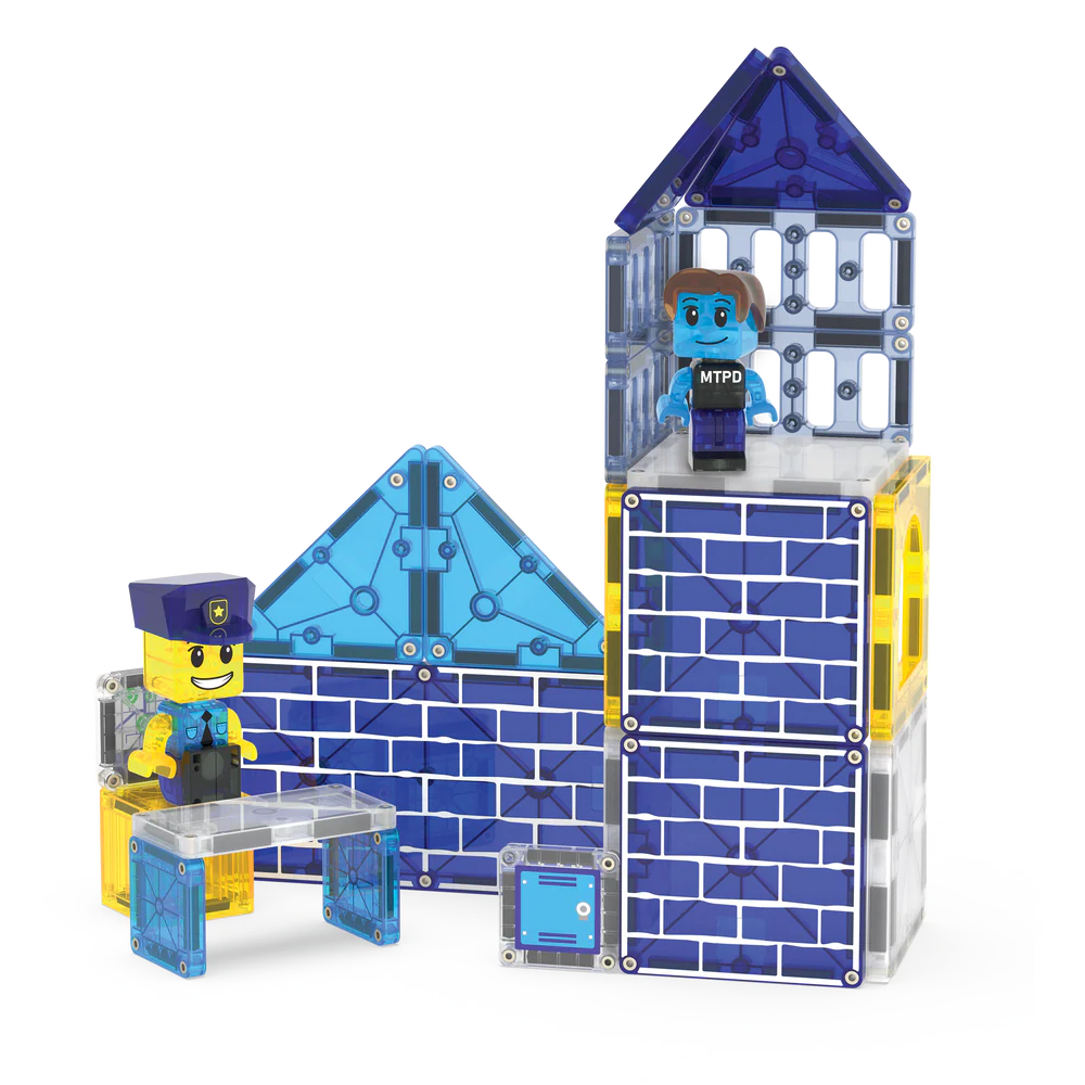 Μαγνητικά Πλακίδια Police Station 35 Κομμάτια Magna-Tiles