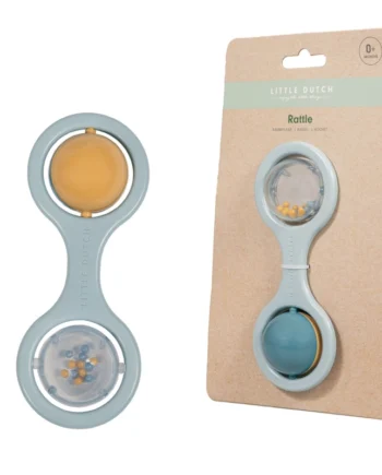 Κουδουνίστρα με περιστρεφόμενη μπαλίτσα Μπλε Little Dutch