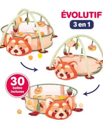 Ludi 3-σε-1 βρεφικό γυμναστήριο δραστηριοτήτων-μπαλοπισίνα με 30 μπαλάκια