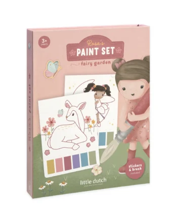 LITTLE DUTCH. Σετ ζωγραφικής με πινέλο Rosa Fairy Garden