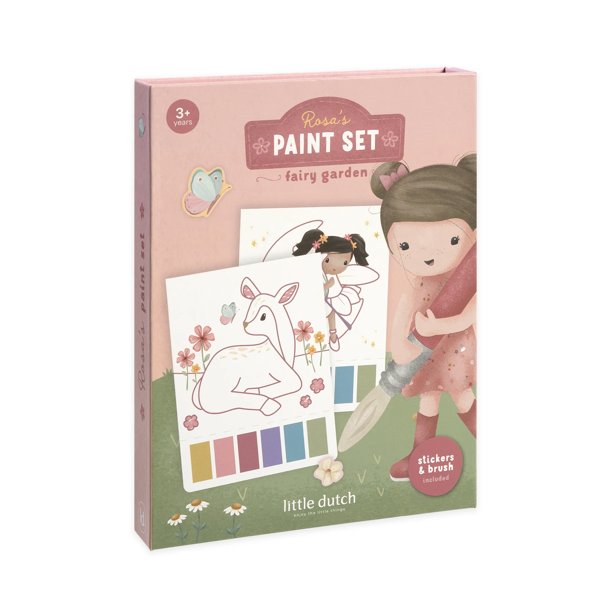 LITTLE DUTCH. Σετ ζωγραφικής με πινέλο Rosa Fairy Garden
