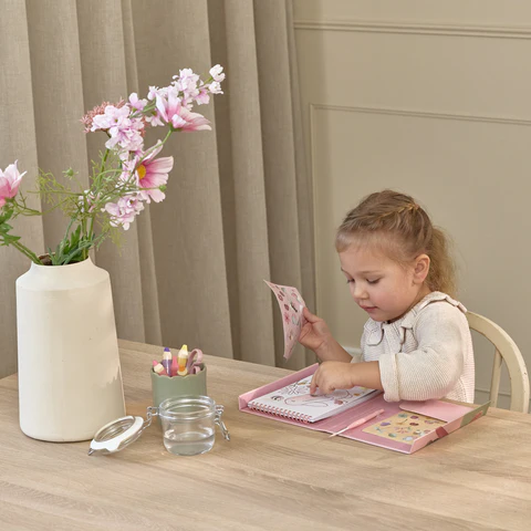 LITTLE DUTCH. Σετ ζωγραφικής με πινέλο Rosa Fairy Garden