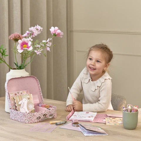 LITTLE DUTCH. Σετ ζωγραφικής - κατασκευών σε βαλιτσάκι Rosa Fairy Garden