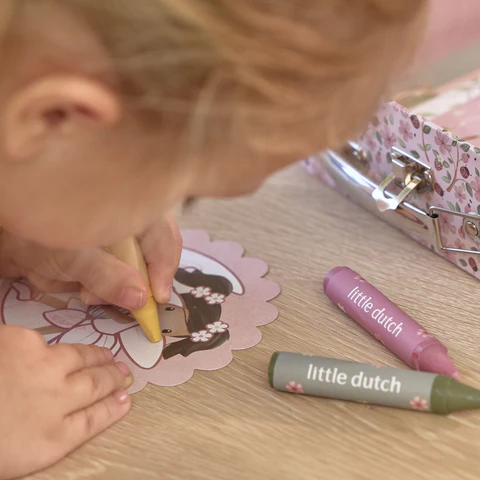 LITTLE DUTCH. Σετ ζωγραφικής - κατασκευών σε βαλιτσάκι Rosa Fairy Garden