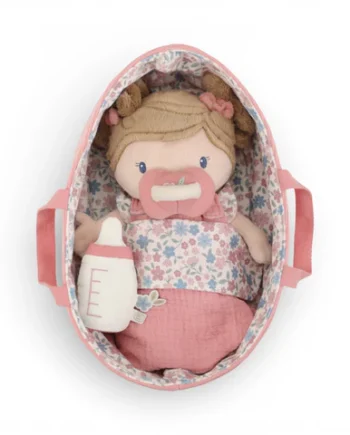 LITTLE DUTCH. Υφασμάτινο μωρό σε καλαθούνα Rosa (30 εκ.)