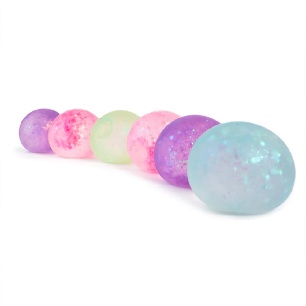 Great Pretenders Squishy ζουληχτή μπάλα αντιστρές με γκλίτερ (επιλογή από 6 χρώματα)