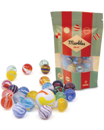 Svoora σετ με γυάλινες μπίλιες-βόλους (Marbles) 24+1τμχ.