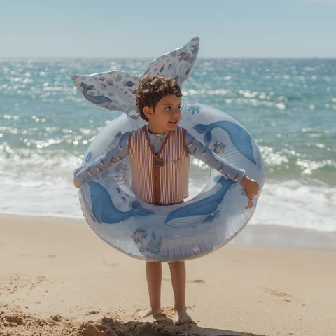 LITTLE DUTCH. Παιδικό σωσίβιο κολύμβησης με ουρά φάλαινας Ocean World (91 εκ.)