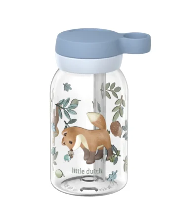 LITTLE DUTCH. Μπουκάλι με καλαμάκι campus 450 ml - Forest Friends