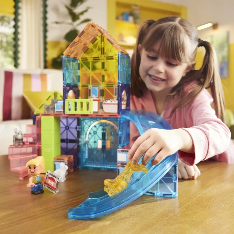 MAGNA-TILES Pet Playhouse 50 Τεμάχια – Μαγνητικά Πλακίδια STEM με Κατοικίδια