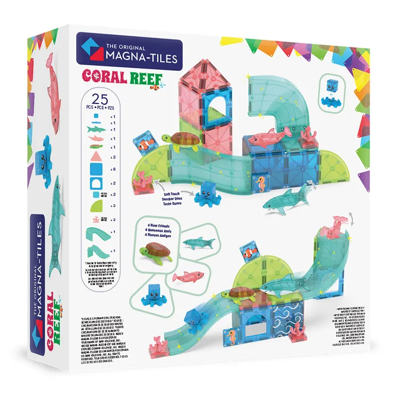 MAGNA-TILES Coral Reef 25 Τεμάχια – Μαγνητικά Πλακίδια STEM με Κοράλλια