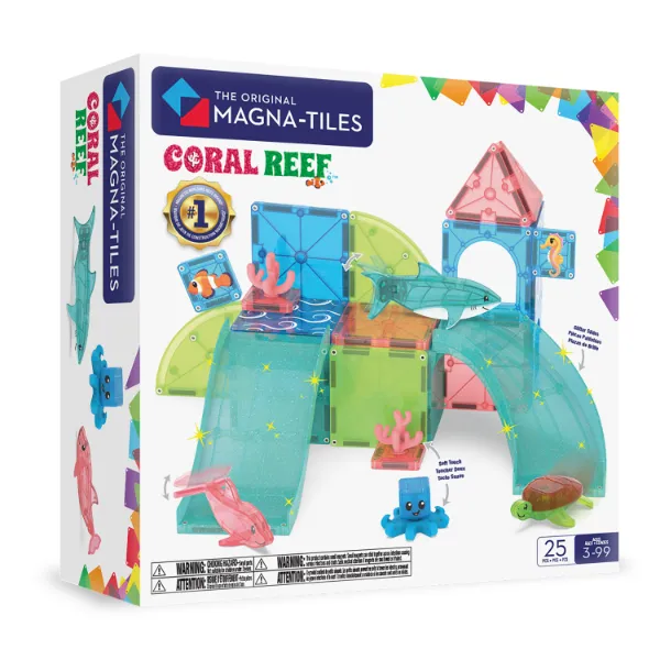 MAGNA-TILES Coral Reef 25 Τεμάχια – Μαγνητικά Πλακίδια STEM με Κοράλλια
