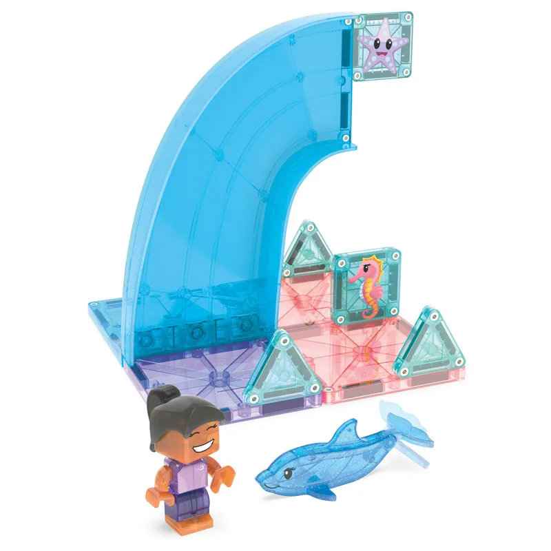 MAGNA-TILES Dolphin Bay 13 Τεμάχια – Μαγνητικά Πλακίδια STEM με Δελφίνι