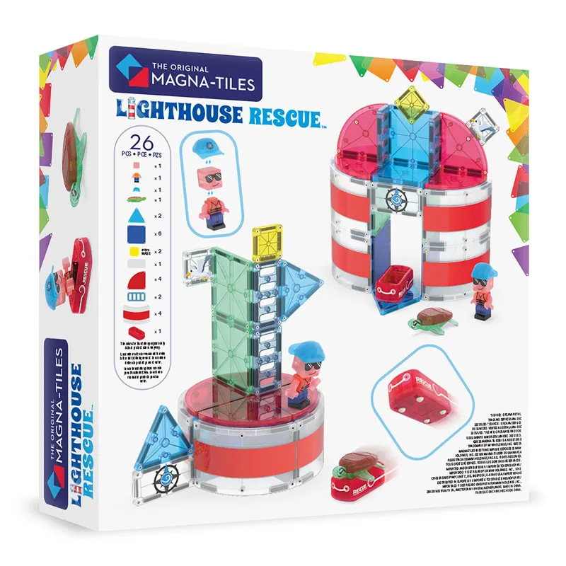 MAGNA-TILES Lighthouse Rescue 26 Τεμάχια – Μαγνητικά Πλακίδια STEM