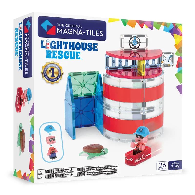 MAGNA-TILES Lighthouse Rescue 26 Τεμάχια – Μαγνητικά Πλακίδια STEM