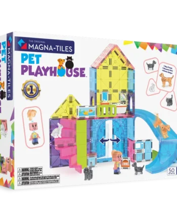 MAGNA-TILES Pet Playhouse 50 Τεμάχια – Μαγνητικά Πλακίδια STEM με Κατοικίδια