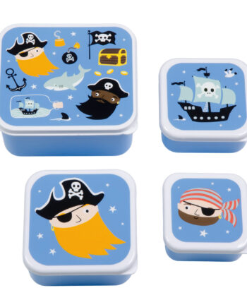 A little lovely company: Σετ 4 δοχεία φαγητού Lunch & Snack Box -Pirates