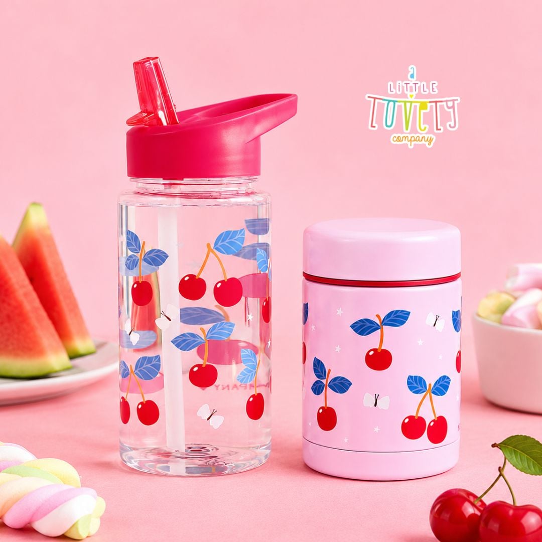 A little lovely company: Θερμός φαγητού από ανοξείδωτο ατσάλι 300ml-Cherries
